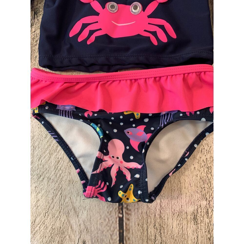SOL SWIM Girl’s Two Piece Long Sleeve Swim Set / Size: 12 Months - Picture 6 of 11